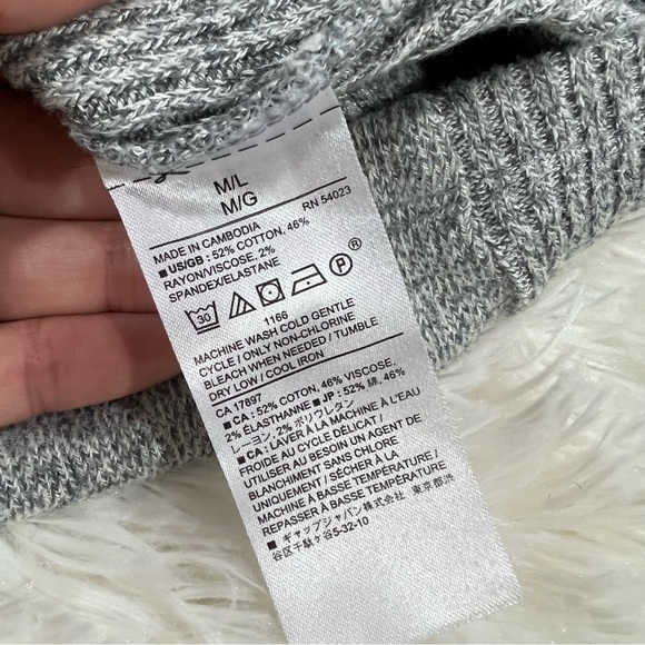 Banana Republic Cozy AF Cowl Neck Cotton Poncho woman’s M/L - Picture 7 of 10